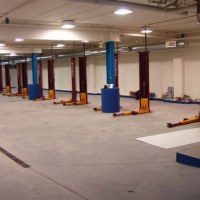 A-7 Two Post Lift with adjustable overhead lines