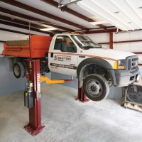 LC-12 Two Post Lift - White Truck