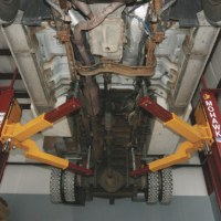2 Post Vehicle Lift Under View