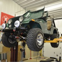 Mohawk 2 post auto lift shown at home shop