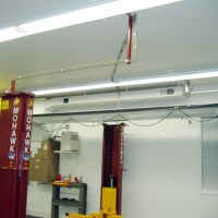 Mohawk hoist shown installed with low ceiling