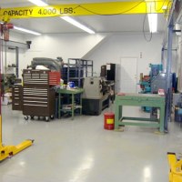 Mohawk automotive lift shown installed with low ceiling