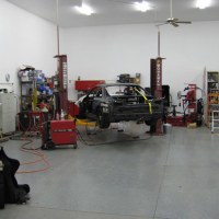 Mohawk two post car lift at SEMA garage