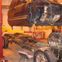 Using a Mohawk lift to remove body from chassis