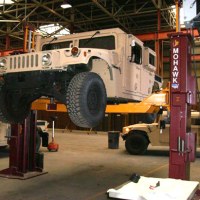 Mohawk's truck lift shown at military base