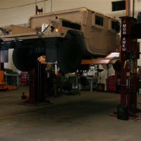 Mohawk's truck lift shown at military base