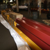 RUNWAYS AND COLUMNS PACKED FOR SHIPMENT