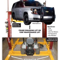 Turf Maintenance Equipment &amp; Auto Service Lift